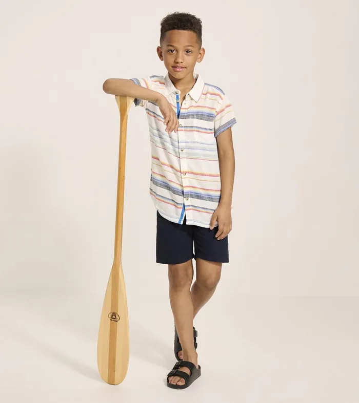 Tops Boys Hatley Boys Summer Stripe Short Sleeve Button Down