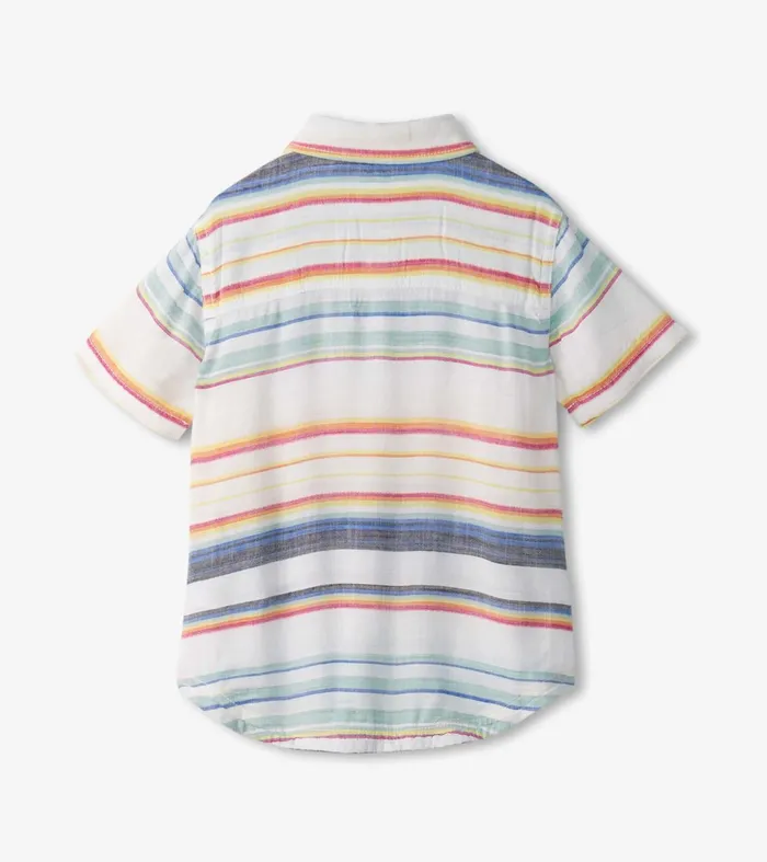 Tops Boys Hatley Boys Summer Stripe Short Sleeve Button Down