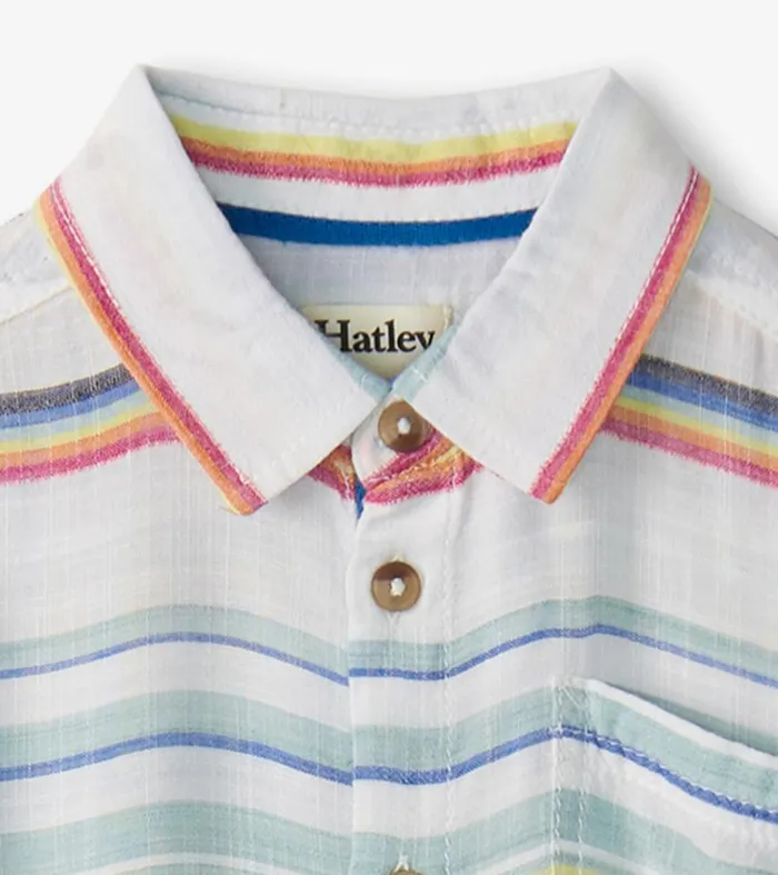 Tops Boys Hatley Boys Summer Stripe Short Sleeve Button Down