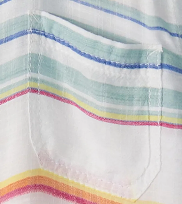 Tops Boys Hatley Boys Summer Stripe Short Sleeve Button Down