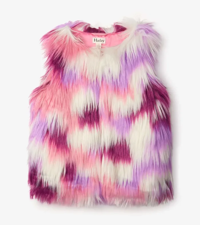 Tops Girls Hatley Girls Groovy Faux Fur Vest