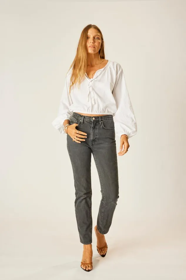 Tops Shop Natalie Martin AMELIA TOP White Flat Cotton