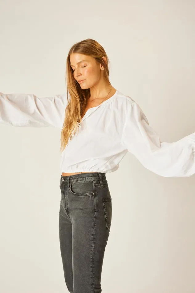 Tops Shop Natalie Martin AMELIA TOP White Flat Cotton