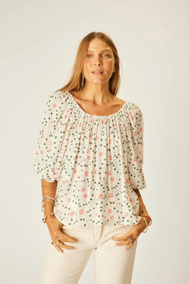 Tops Shop Natalie Martin ELLA TOP Pinwheel Cotton
