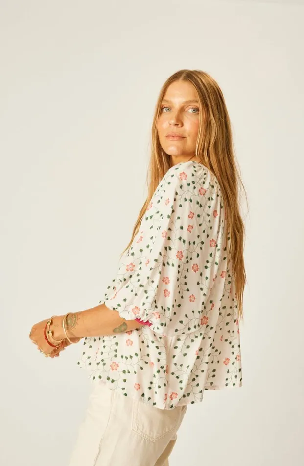 Tops Shop Natalie Martin ELLA TOP Pinwheel Cotton