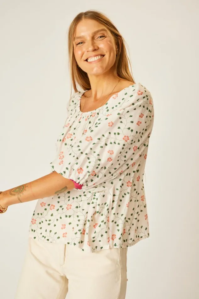 Tops Shop Natalie Martin ELLA TOP Pinwheel Cotton