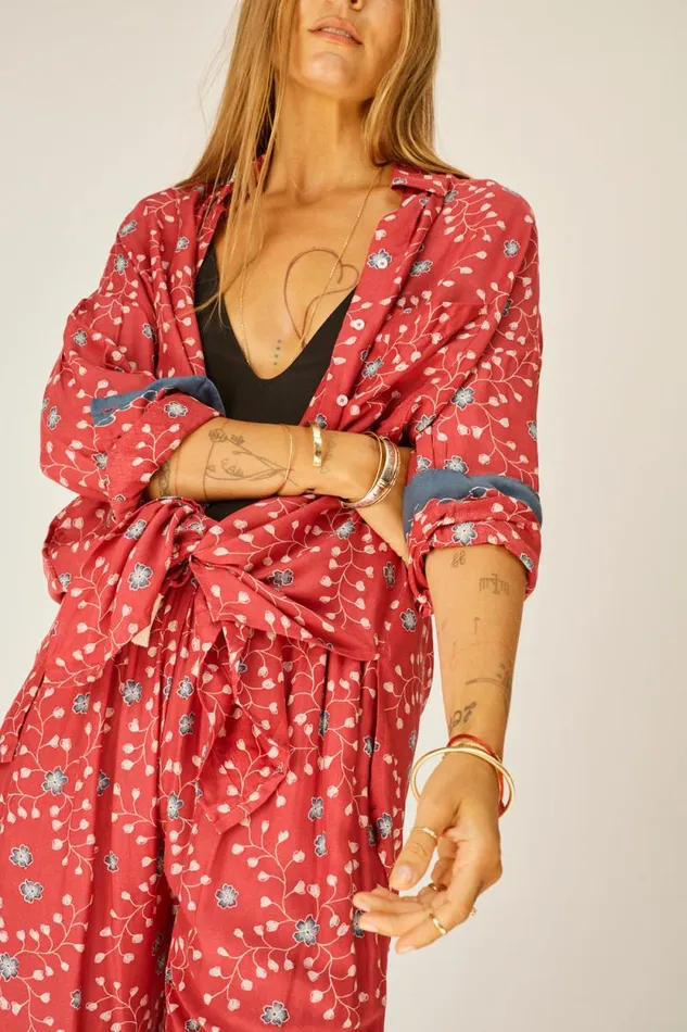 Tops Shop Natalie Martin JENNIFER SHIRT Pinwheel Barn Red