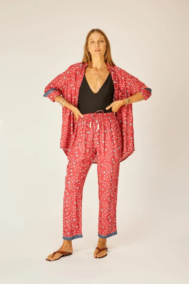 Tops Shop Natalie Martin JENNIFER SHIRT Pinwheel Barn Red