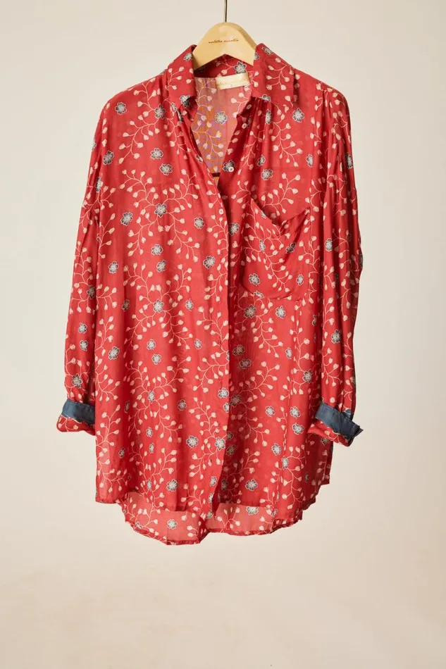Tops Shop Natalie Martin JENNIFER SHIRT Pinwheel Barn Red