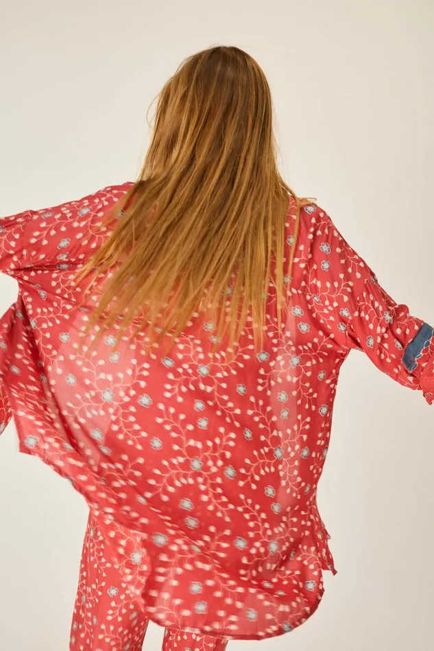 Tops Shop Natalie Martin JENNIFER SHIRT Pinwheel Barn Red