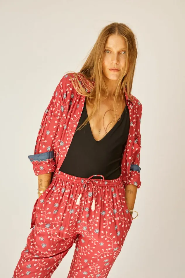 Tops Shop Natalie Martin JENNIFER SHIRT Pinwheel Barn Red