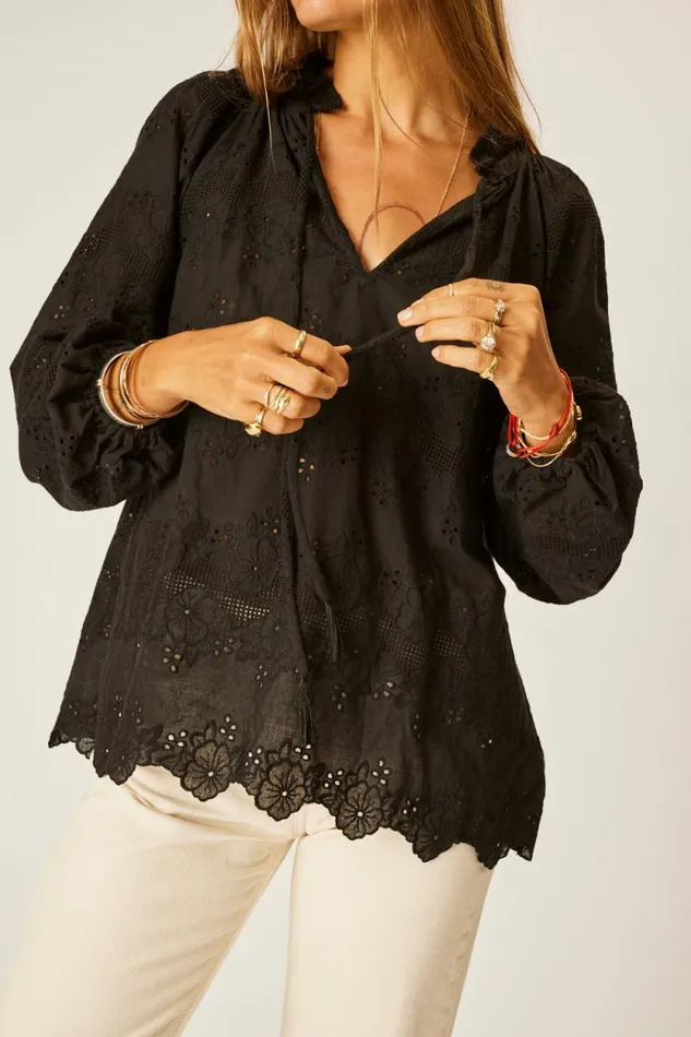 Tops Shop Natalie Martin PENNY BLOUSE Geranium Midnight