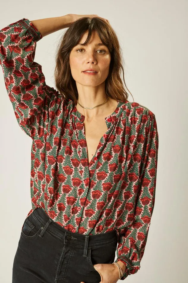 Tops Shop Natalie Martin TOLAN SHIRT Tulip Venetian Red