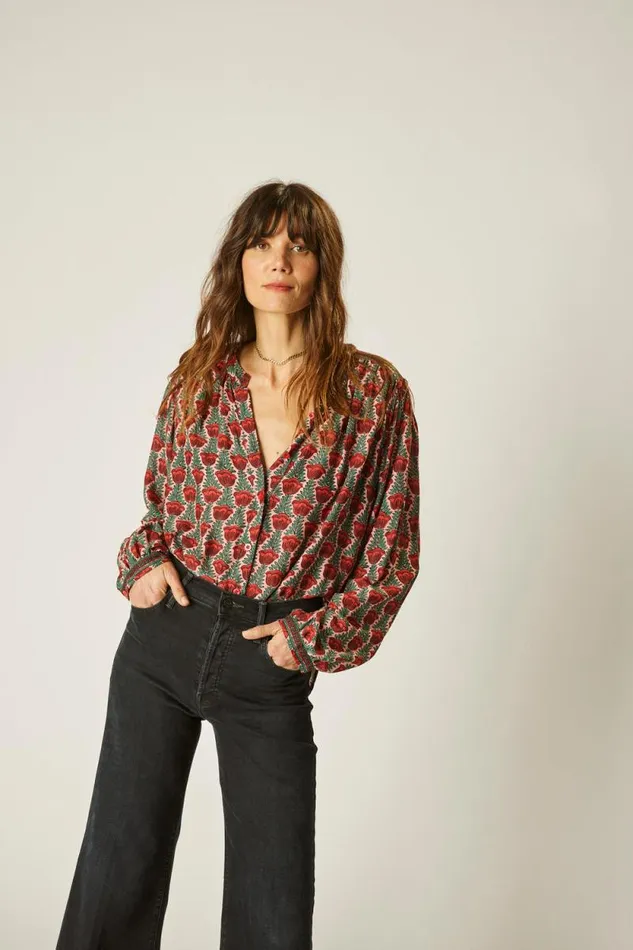 Tops Shop Natalie Martin TOLAN SHIRT Tulip Venetian Red