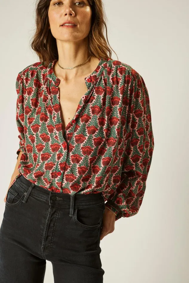 Tops Shop Natalie Martin TOLAN SHIRT Tulip Venetian Red