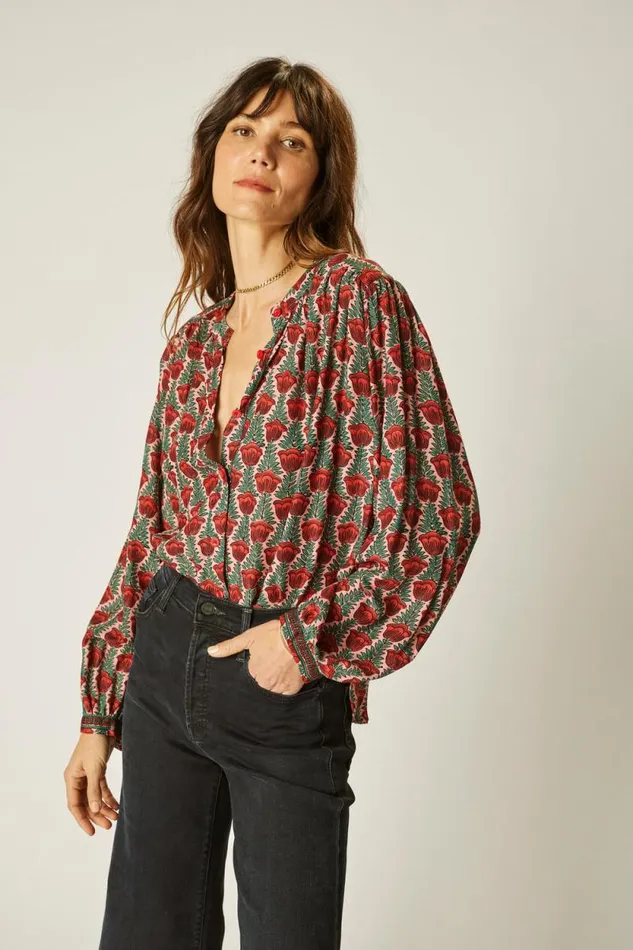 Tops Shop Natalie Martin TOLAN SHIRT Tulip Venetian Red