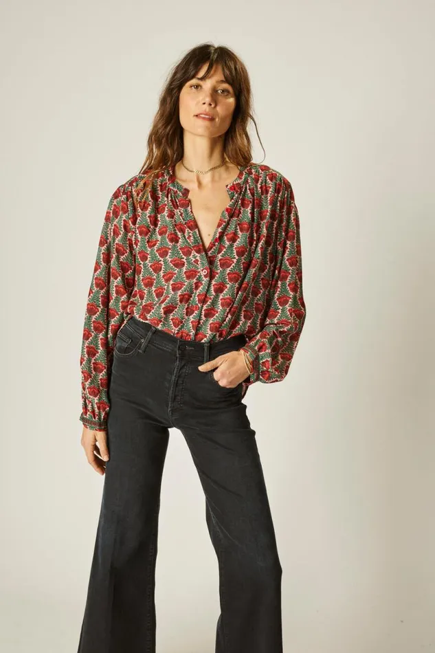 Tops Shop Natalie Martin TOLAN SHIRT Tulip Venetian Red