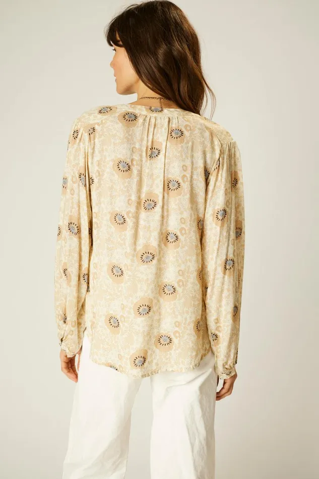 Tops Shop Natalie Martin TOLAN SHIRT Vintage Flowers Sand