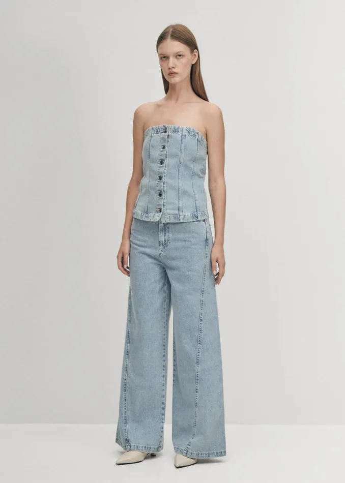 Tops Women ALOHAS Troyes Blue Denim Tank