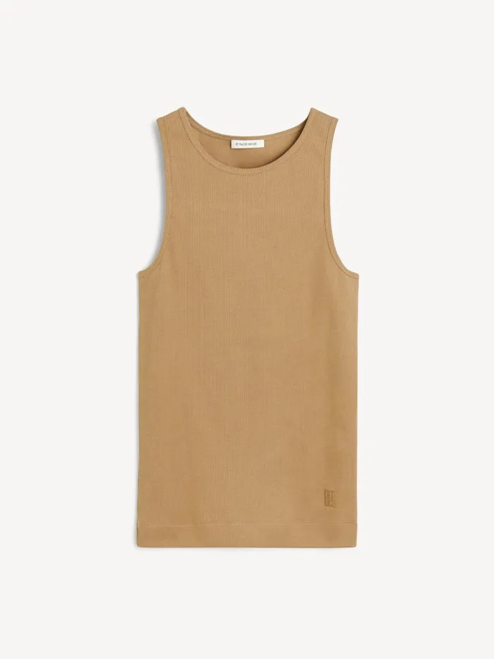 Tops Women By Malene Birger Amani Organic Cotton Tank Top Light Brown Tops Women By Malene Birger Amani Organic Cotton Tank Top Light Brown