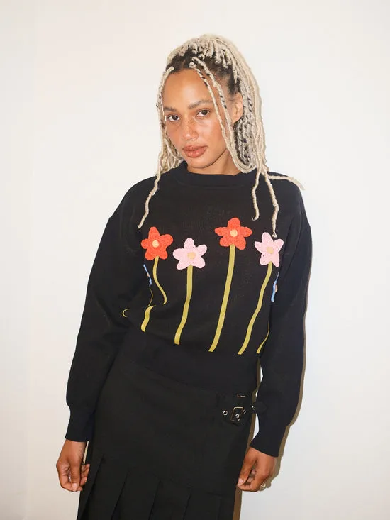 Tops Women Fleur Sweater Blk Lisa Says Gah