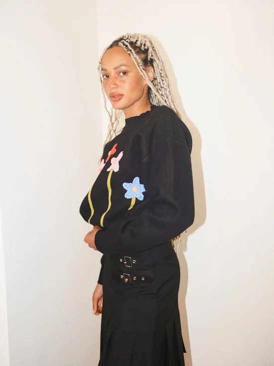 Tops Women Fleur Sweater Blk Lisa Says Gah