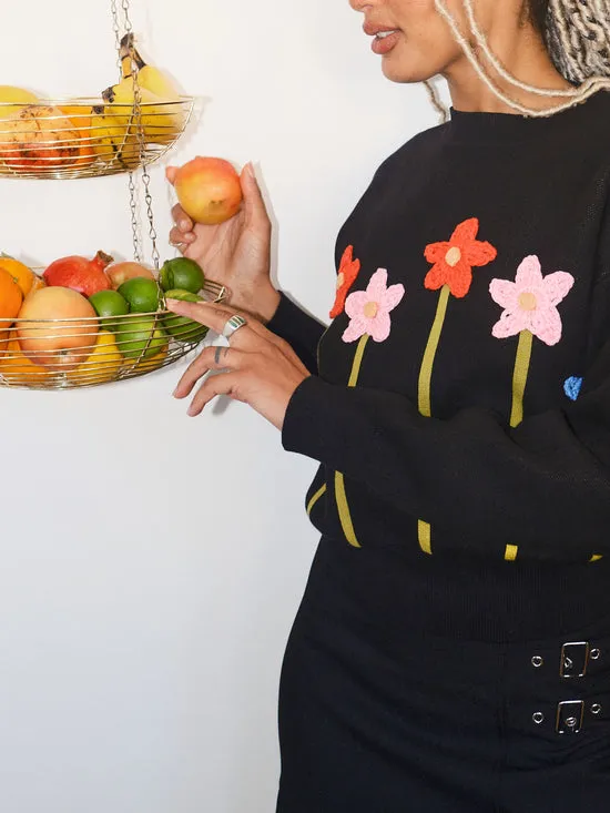 Tops Women Fleur Sweater Blk Lisa Says Gah
