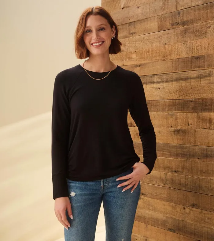 Tops Women Hatley Chantel Pullover 8211 Black Caviar