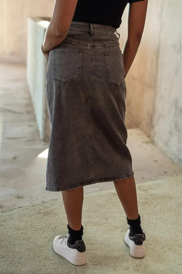 Trina Denim Skirt Black Women Bohme Skirts