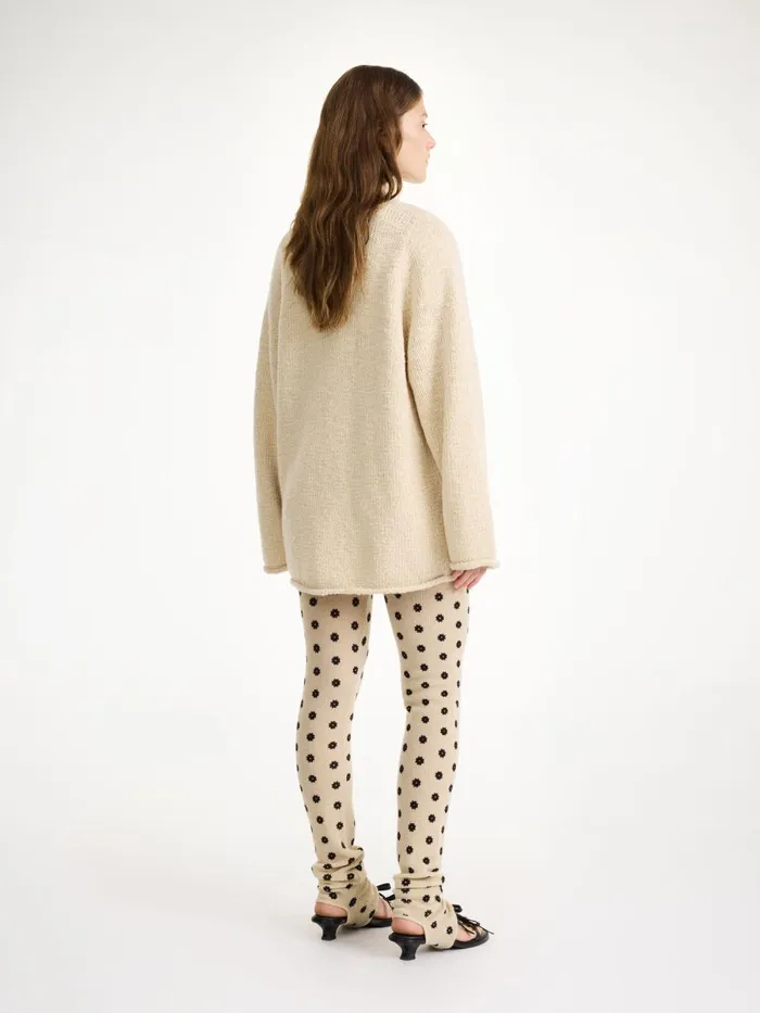 Trousers Women By Malene Birger Breele Wool Leggings Graphic Flower Trousers Women By Malene Birger Breele Wool Leggings Graphic Flower