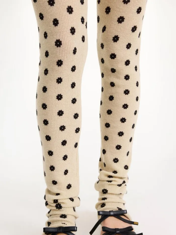 Trousers Women By Malene Birger Breele Wool Leggings Graphic Flower Trousers Women By Malene Birger Breele Wool Leggings Graphic Flower