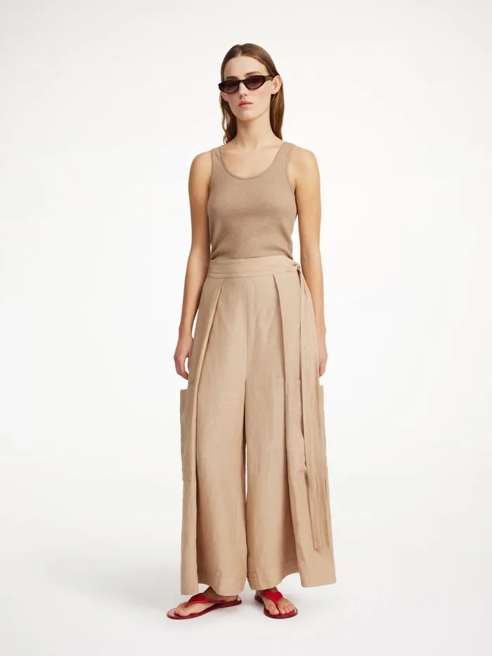 Trousers Women By Malene Birger Darlane Wideleg Trousers Nomad