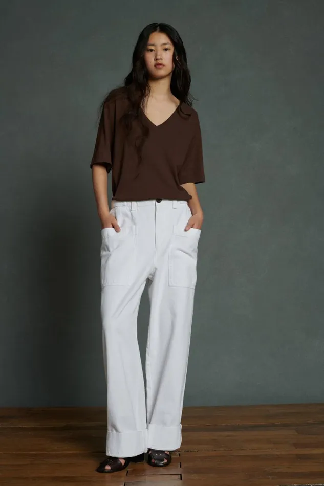 Trousers Women Soeur ANDORRE JEANS White
