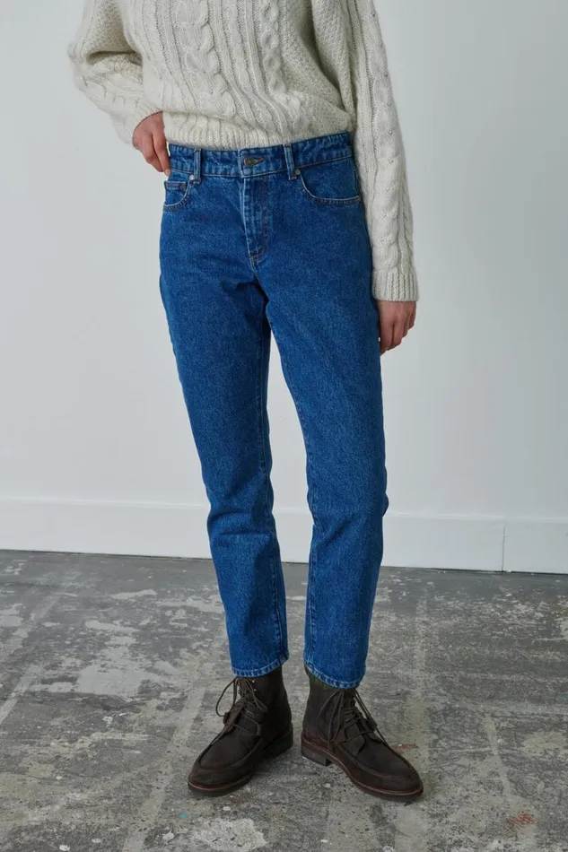 Trousers Women Soeur BARNEY JEANS Washed Blue Denim