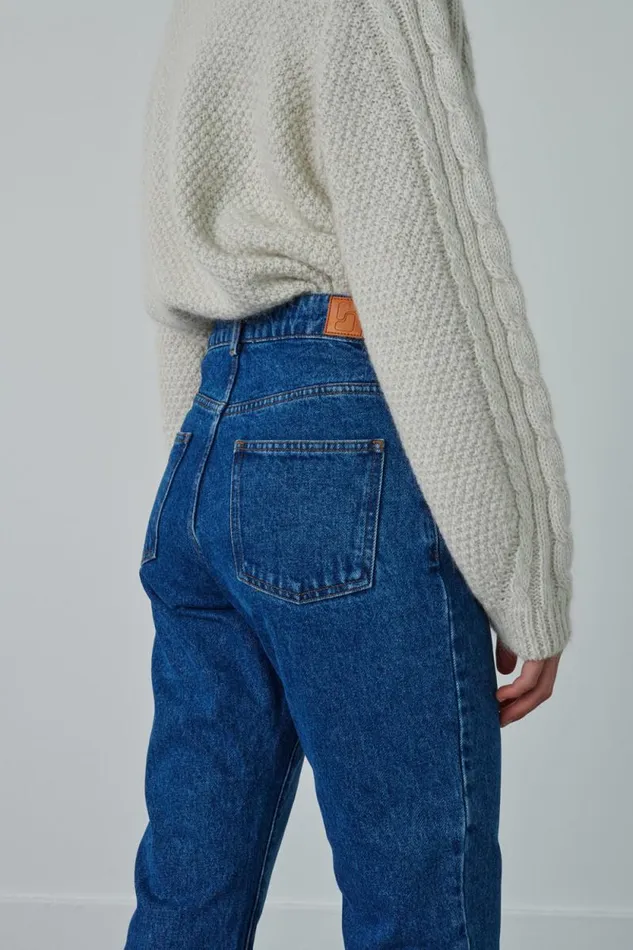 Trousers Women Soeur BARNEY JEANS Washed Blue Denim