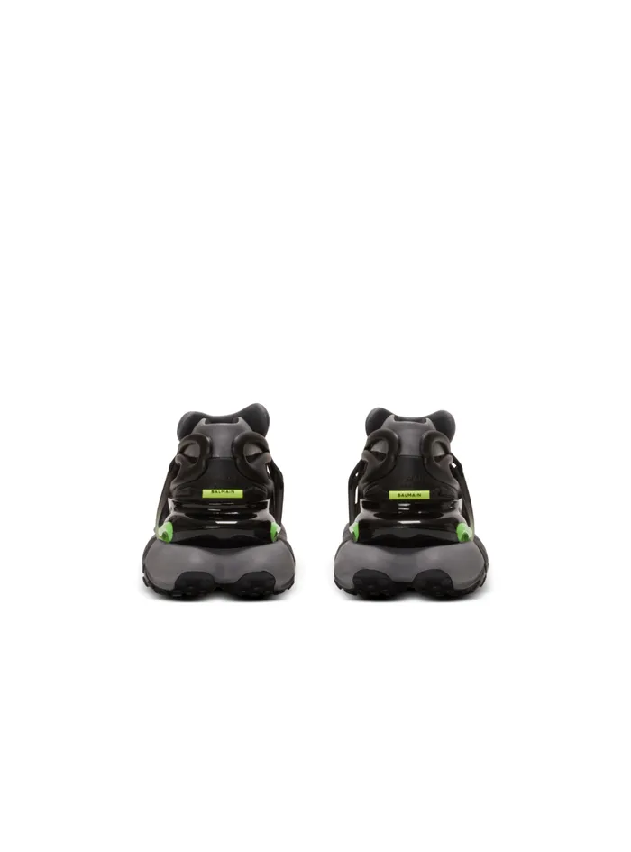 Unicorn Low Sneakers In Neoprene And Calfskin Black Men Balmain Sneakers
