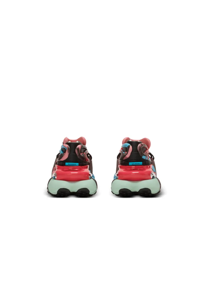 Unicorn Low Sneakers In Neoprene And Calfskin Multicolor Men Balmain Sneakers