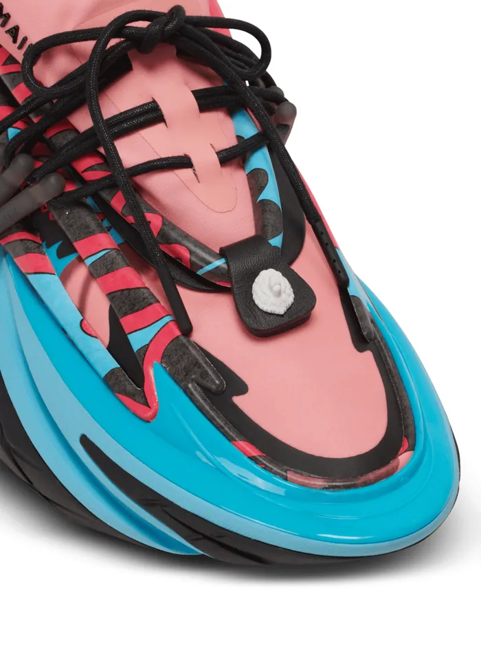 Unicorn Low Sneakers In Neoprene And Calfskin Multicolor Men Balmain Sneakers