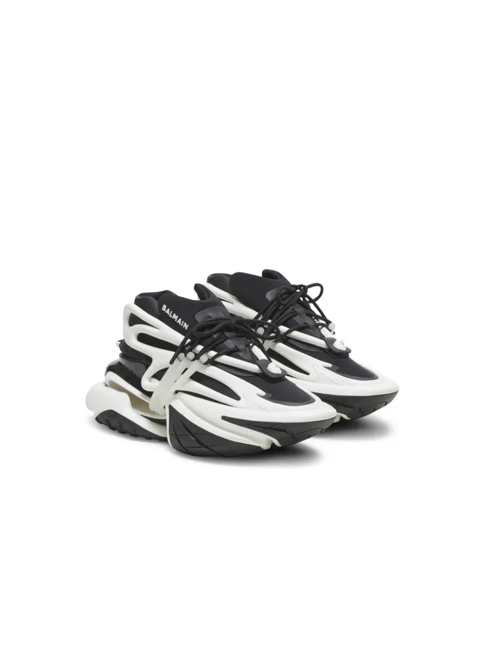 Unicorn Sneakers In Twotone Neoprene And Leather Black Women Balmain Sneakers