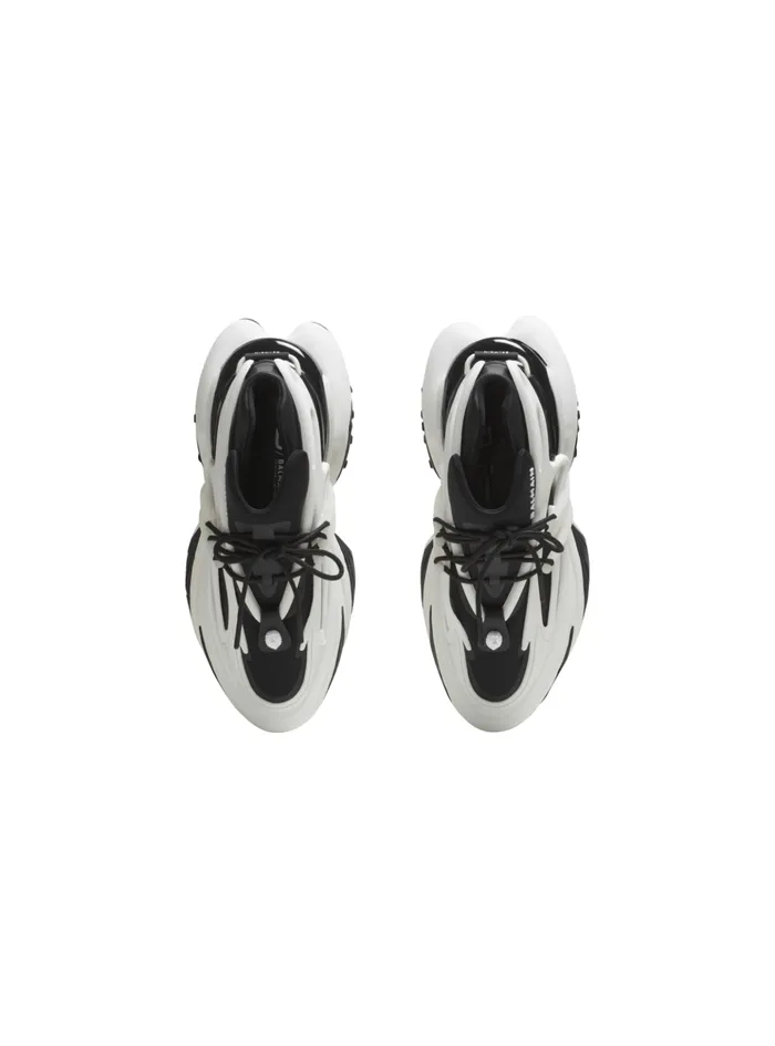 Unicorn Sneakers In Twotone Neoprene And Leather Black Women Balmain Sneakers