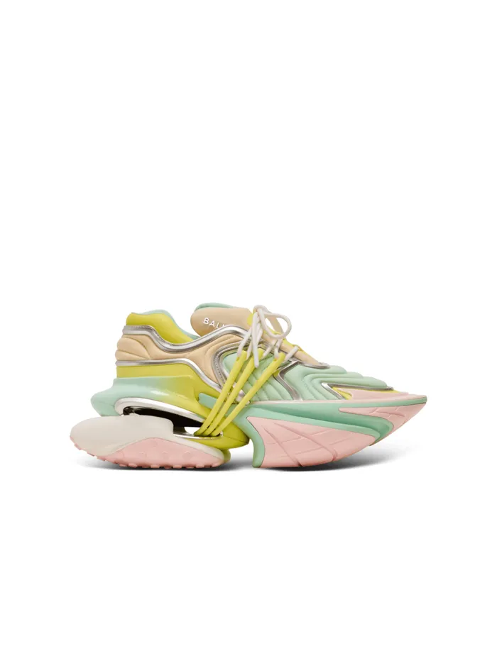 Unicorn Wave Trainers In Neoprene And Calfskin Multicolor Women Balmain Sneakers