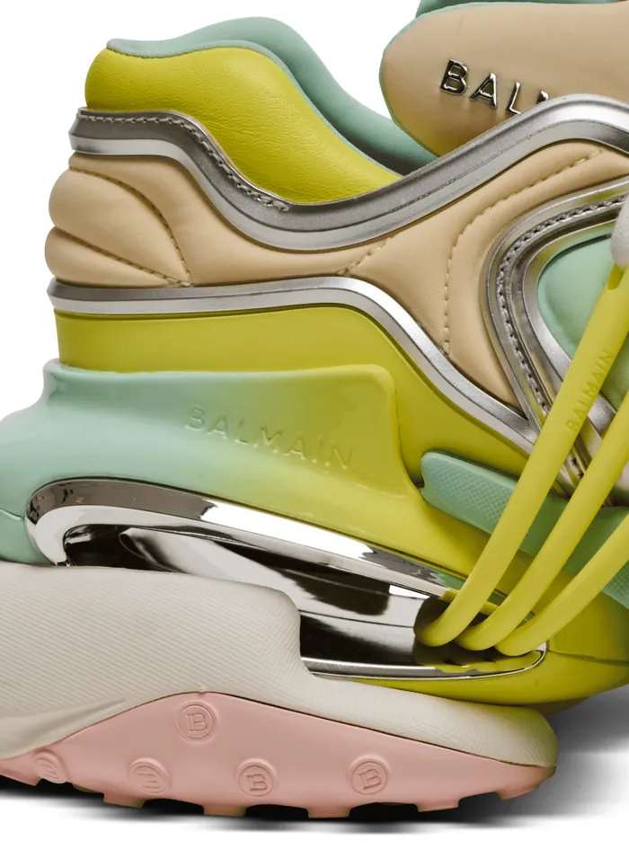 Unicorn Wave Trainers In Neoprene And Calfskin Multicolor Women Balmain Sneakers