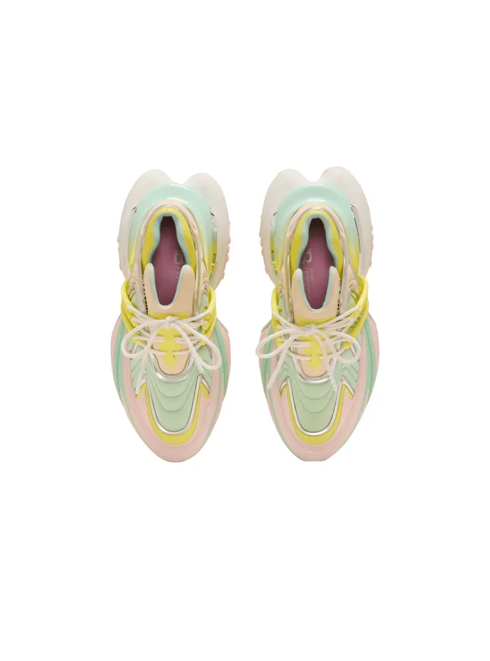 Unicorn Wave Trainers In Neoprene And Calfskin Multicolor Women Balmain Sneakers