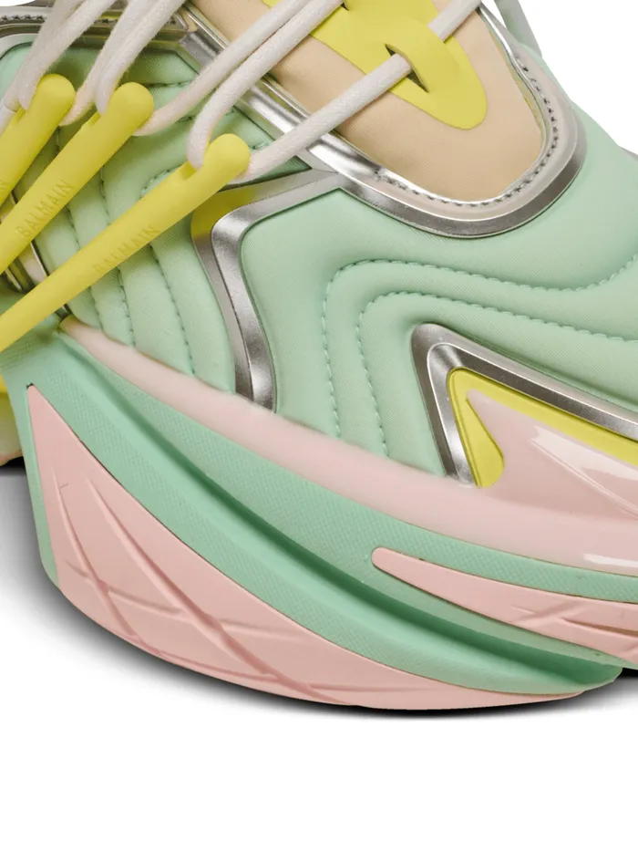 Unicorn Wave Trainers In Neoprene And Calfskin Multicolor Women Balmain Sneakers
