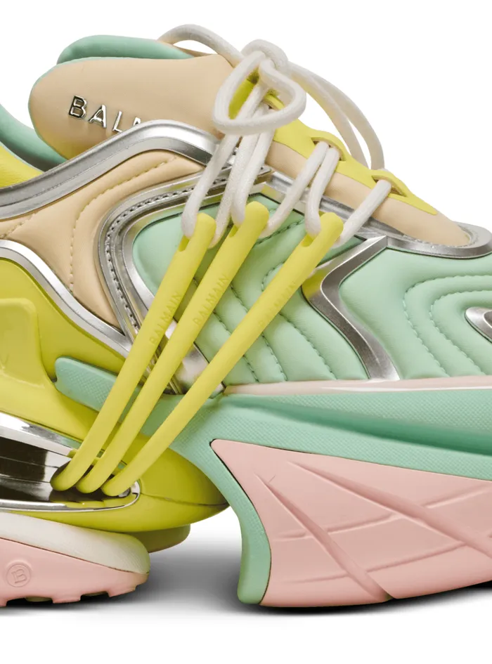 Unicorn Wave Trainers In Neoprene And Calfskin Multicolor Women Balmain Sneakers
