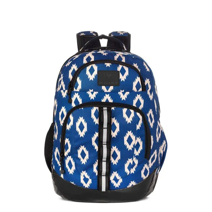 Unisex Bags and Wallets Ariat Southwest Diamond Print Backpack Blue