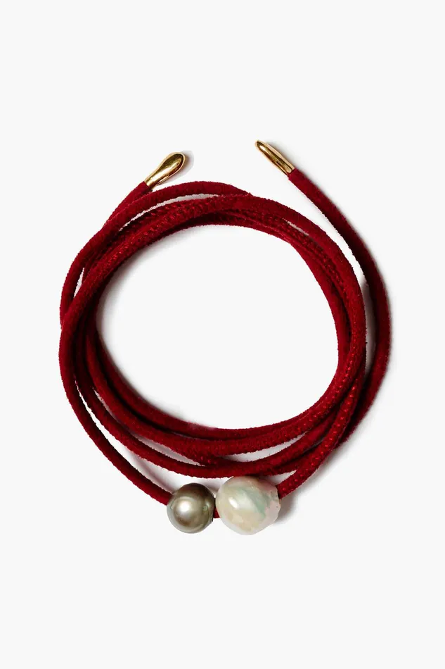 Vanya Leather Wrap Bracelet Red Women Chan Luu Bracelets