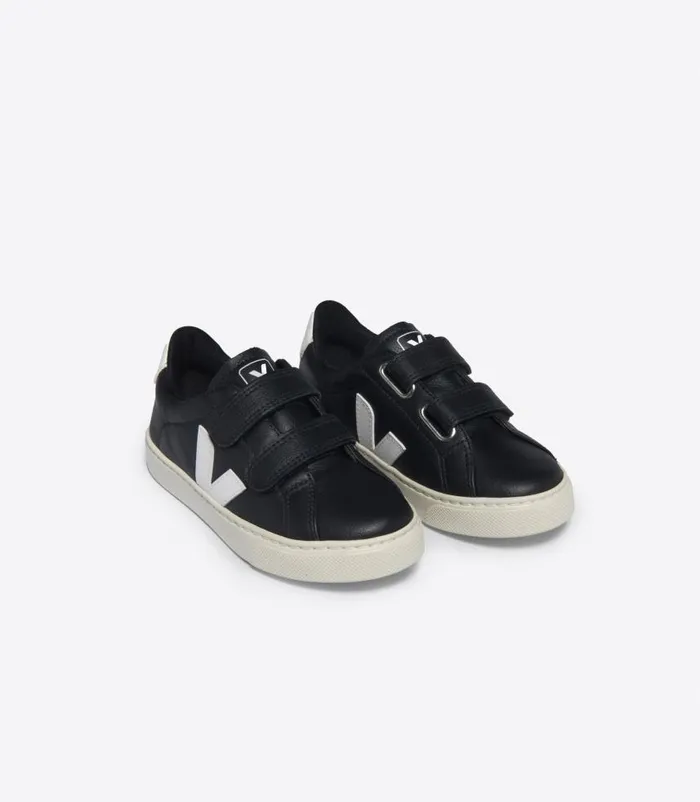 VEJA Esplar Kids ESPLAR LEATHER BLACK WHITE