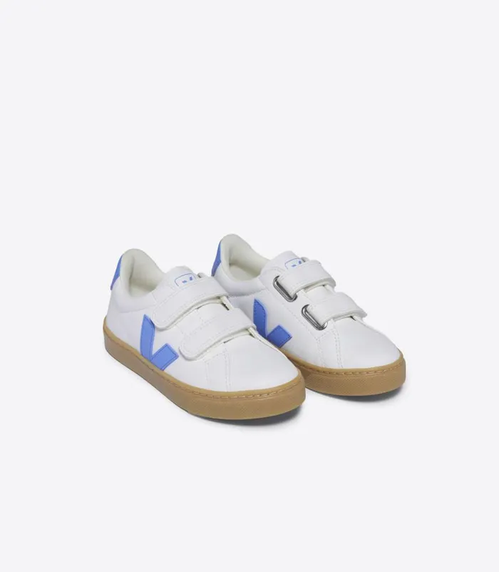 VEJA Esplar Kids ESPLAR LEATHER WHITE AQUA NATURAL