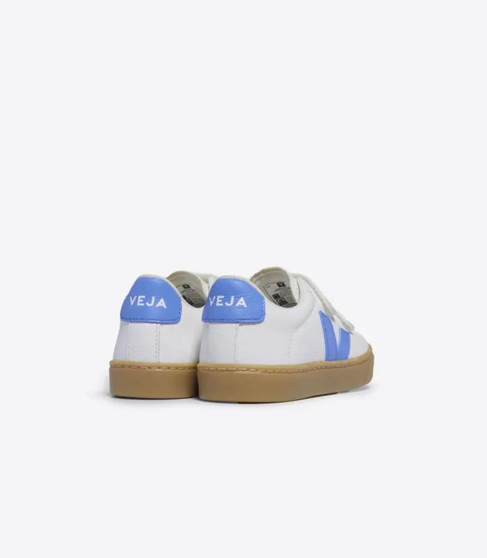 VEJA Esplar Kids ESPLAR LEATHER WHITE AQUA NATURAL